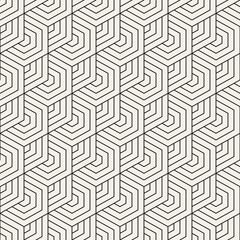 Vector seamless pattern. Modern stylish texture. Repeating geometric tiles from thin lines.