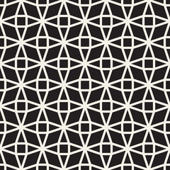 Seamless pattern with symmetric lines ornament. Elegant vector decorative background. Abstract geometric lattice design.
