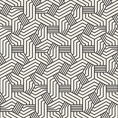 Vector seamless geometric pattern. Irregular linear grid. Composition from randomly disposed stripes.