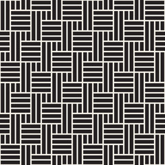 Vector seamless pattern. Geometric striped ornament. Linear rectangles lattice background.