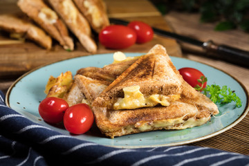 Grilled cheese sandwich.