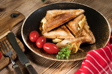 Grilled cheese sandwich.