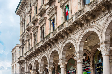 Fototapeta na wymiar MILAN, ITALY - May 29, 2018: antique city building in Milan, italy