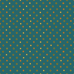 Seamless pattern with ethnic ornamental colourful circles