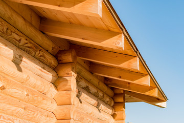 A fragment of a new frame of timber