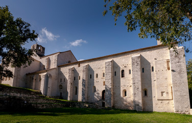 Fototapeta na wymiar Outside deserted Abbey, south France