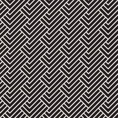 Abstract geometric pattern with stripes. Vector seamless background. Black and white lattice texture.