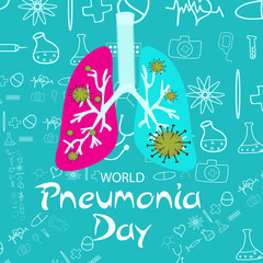 Naklejka premium World Pneumonia Day