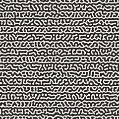 Vector seamless pattern. Monochrome organic shapes texture. Abstract rounded messy lines stylish background.
