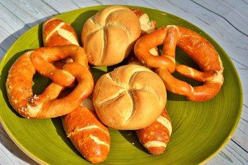 bread on a plate