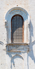 Basilica Di San Nicola .Bari. Apulia or Puglia. Italy. Detail of a window. Basilica Di San Nicola. Bari. Apulia or Puglia. Italy