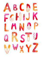 Scandinavian style alphabet poster