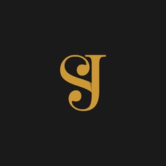 letter S&J luxury logo design