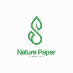 letter S for nature paper logo