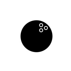Simple icon vector, bowling ball shape