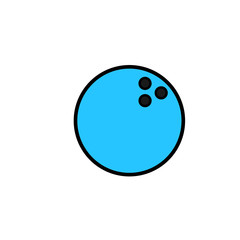 Simple icon vector, bowling ball shape