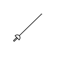 Fencing foil simple icon vector