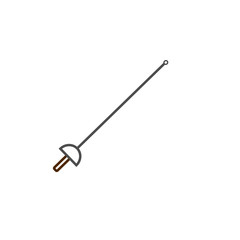 Fencing foil simple icon vector