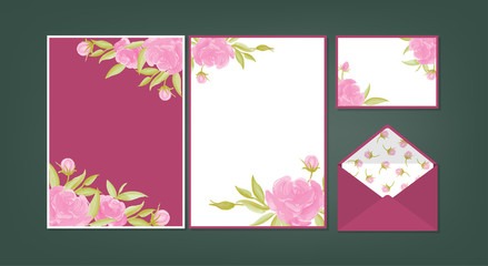 Floral background template collection.