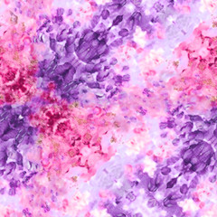 Purple and rose with gold petal garden pattern background design. Feminine concept