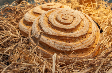 Different types of handmade bread. Different forms of bread