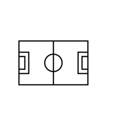 vector simple icon, soccer field