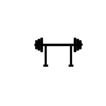 vector simple icon, gym weight bench