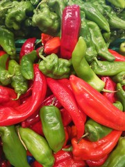 red and green peppers