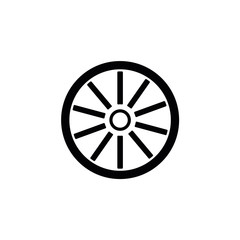 Obraz premium wooden wheel icon. vector illustration