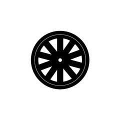 wooden wheel icon. vector illustration