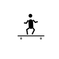 vector simple icon with skateboard shape