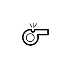 vector simple icon with whistle shape