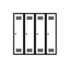 Naklejka premium vector simple icon shaped gym locker
