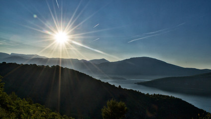 Lever de soleil sur le lac de St Croix