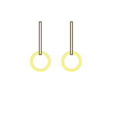 vector simple icon shaped gym rings