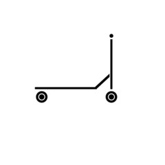 vector simple icon with electric scooter shape