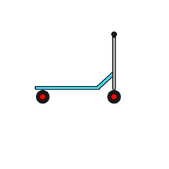 vector simple icon with electric scooter shape