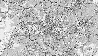 Detailed map of Manchester, UK
