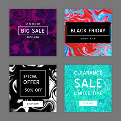 Sale marble vector template