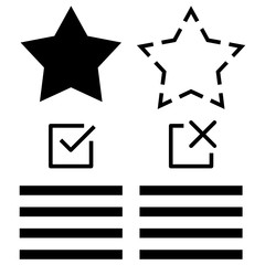 Available Alternates Options Concept, Comparison Chart List Vector Yes No Icon Design