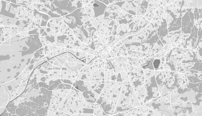 Fototapeta na wymiar Detailed map of Manchester, UK
