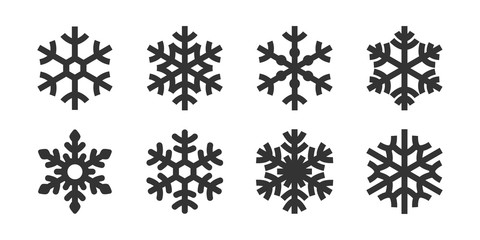 set of vector snowflakes