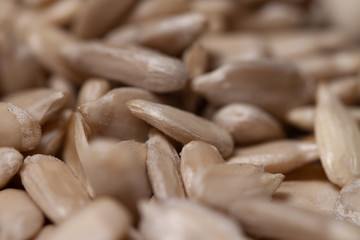 Bunch cleaned sunflower peeled seeds