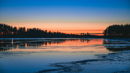 Red Sunset in Rovaniemi