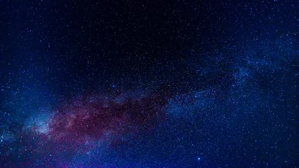 Poster Melkweg, melkweg, kosmos op donkere hemel © zodar