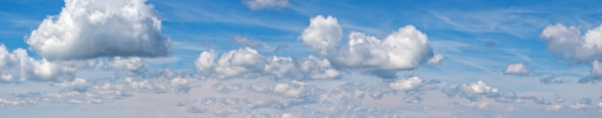 Fototapeta premium Blue sky with clouds (high resolution wide background high resolution panorama).
