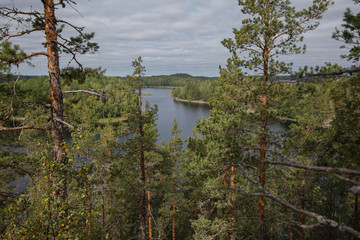 Finlandia Linnansaari-Nationalpark kraina jezior - obrazy, fototapety, plakaty