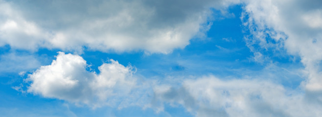 Naklejka na ściany i meble Blue sky with clouds (wide background panorama).