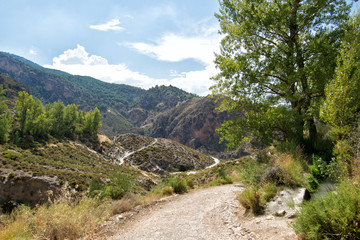 Landscape in Sierra Nevada in Spain