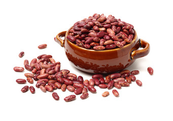 Red Beans stock photo，kidney bean on white background.